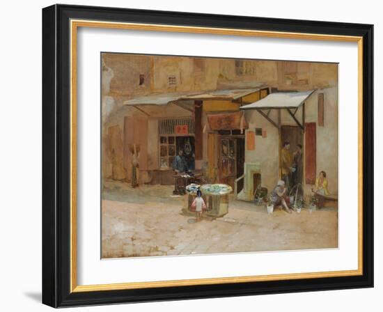 Chinatown, San Francisco, 1908 (Watercolour and Pencil on Paperboard)-Louis Comfort Tiffany-Framed Giclee Print