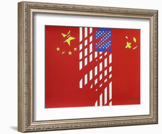 Chine Usa Urss-Gérard Fromanger-Framed Limited Edition