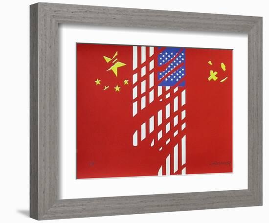 Chine Usa Urss-Gérard Fromanger-Framed Limited Edition