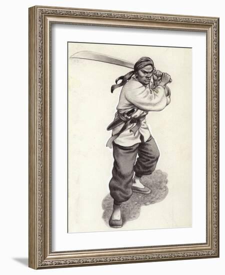 Chinese Boxer Warrior-Pat Nicolle-Framed Giclee Print