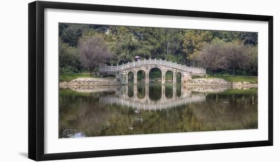 Chinese Bridge over Green Lake in Kunming, China-Darrell Gulin-Framed Photographic Print