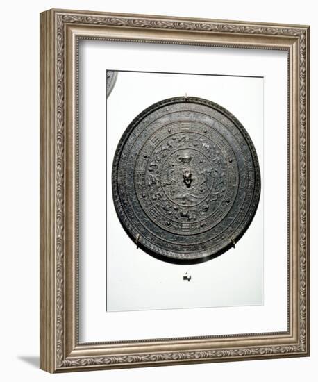 Chinese Bronze Cosmic Mirror, 2nd-3rd century-Unknown-Framed Giclee Print