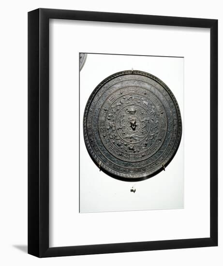 Chinese Bronze Cosmic Mirror, 2nd-3rd century-Unknown-Framed Giclee Print