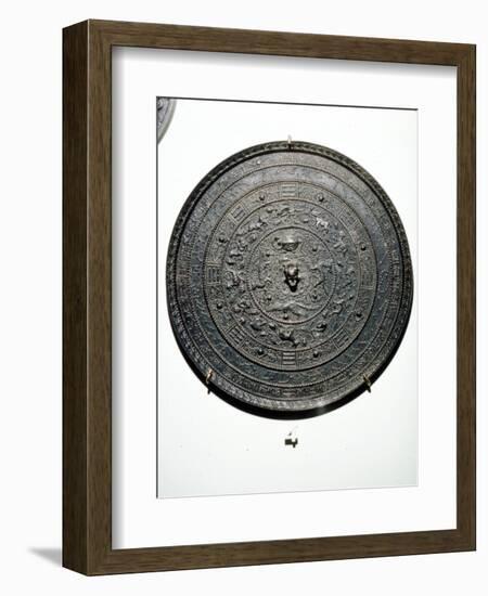 Chinese Bronze Cosmic Mirror, 2nd-3rd century-Unknown-Framed Giclee Print