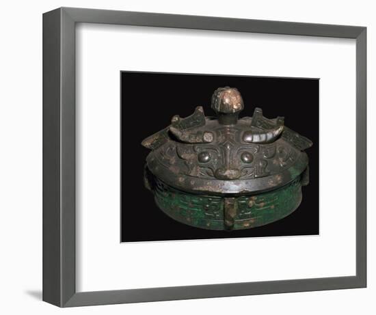 Chinese bronze lid of a wine-vessel, 11th century BC.h Artist: Unknown-Unknown-Framed Giclee Print