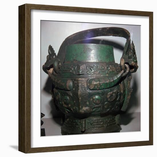 Chinese bronze wine-vessel, 11th century BC. Artist: Unknown-Unknown-Framed Giclee Print