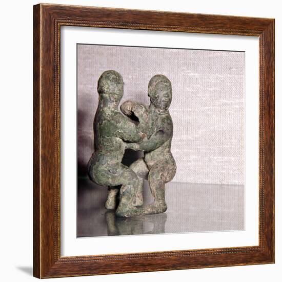 Chinese Bronze Wrestlers, Late Zhou Dynasty, 4th century BC-3rd century BC-Unknown-Framed Giclee Print