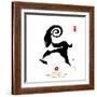 Chinese Calligraphy for Year of the Goat 2015,Seal Mean Good Bless for New Year-kenny001-Framed Photographic Print