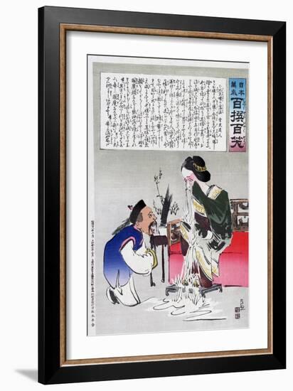 Chinese Cartoon, C1895-Kiyochika Kobayashi-Framed Giclee Print
