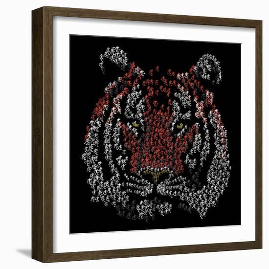 Chinese Character Tiger-null-Framed Premium Giclee Print