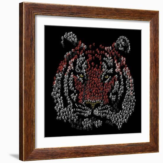 Chinese Character Tiger-null-Framed Premium Giclee Print