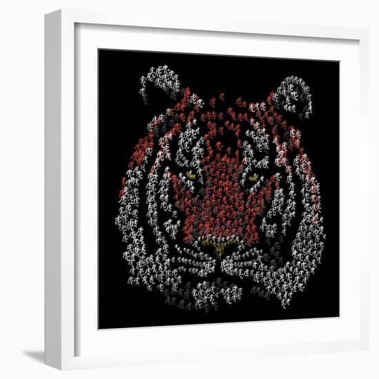 Chinese Character Tiger-null-Framed Premium Giclee Print