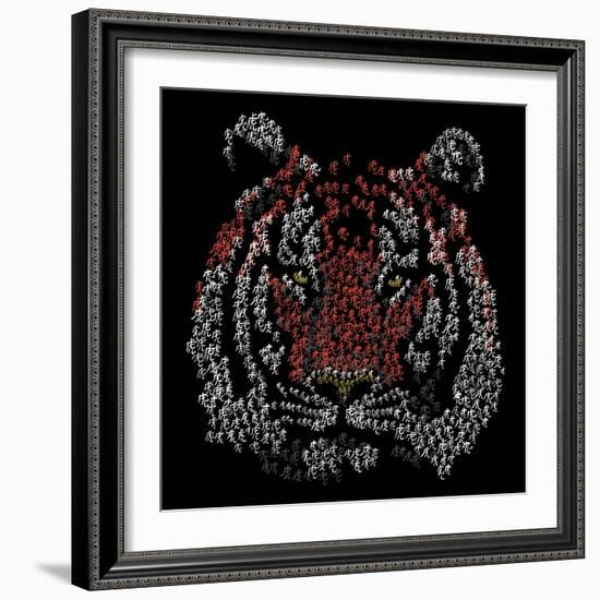 Chinese Character Tiger-null-Framed Premium Giclee Print