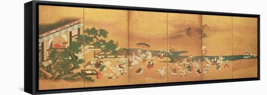 Chinese Children at Play, Edo Period-Japanese School-Framed Premier Image Canvas