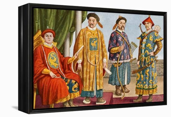 Chinese Costumes - Emperor, Mandarin, and Military Mandarin-Tancredi Scarpelli-Framed Premier Image Canvas