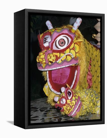 Chinese Dragon Dance at Chinese New Year Celebrations, Vietnam, Indochina, Southeast Asia, Asia-Stuart Black-Framed Premier Image Canvas