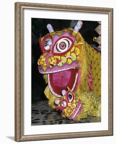 Chinese Dragon Dance at Chinese New Year Celebrations, Vietnam, Indochina, Southeast Asia, Asia-Stuart Black-Framed Photographic Print