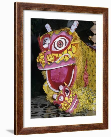 Chinese Dragon Dance at Chinese New Year Celebrations, Vietnam, Indochina, Southeast Asia, Asia-Stuart Black-Framed Photographic Print