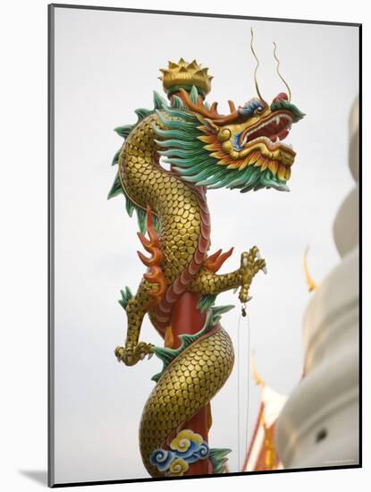 Chinese Dragon, Golden Mount, Wat Saket Temple, Bangkok, Thailand-Russell Young-Mounted Photographic Print