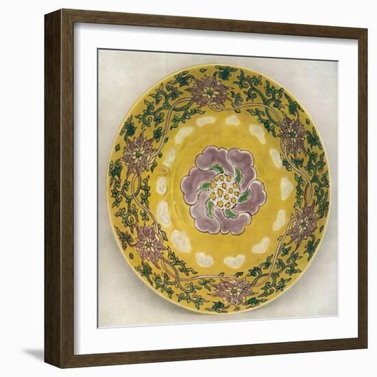 'Chinese Enamel-Painted Porcelain Bowl. Chia Ching Period, 1522-1566', (1928)-Unknown-Framed Giclee Print