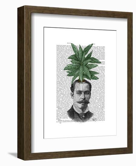 Chinese Evergreen Head Plant Head-Fab Funky-Framed Art Print