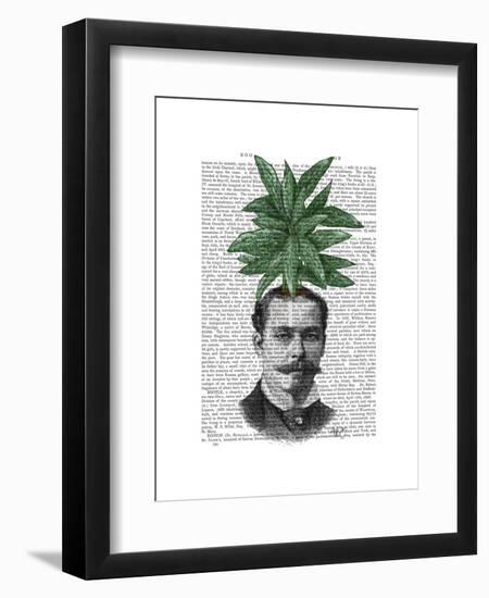 Chinese Evergreen Head Plant Head-Fab Funky-Framed Art Print