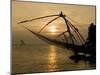 Chinese Fishing Nets at Sunset, Kochi (Cochin), Kerala, India, Asia-Stuart Black-Mounted Photographic Print