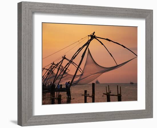 Chinese Fishing Nets, Cochin, Kerala, India, Asia-Tuul-Framed Photographic Print