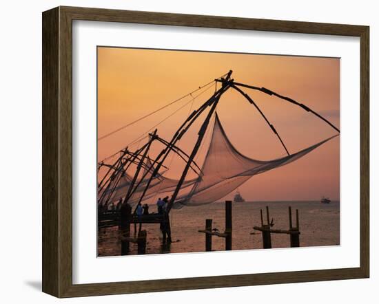 Chinese Fishing Nets, Cochin, Kerala, India, Asia-Tuul-Framed Photographic Print