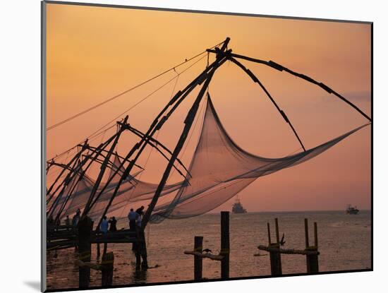 Chinese Fishing Nets, Cochin, Kerala, India, Asia-Tuul-Mounted Photographic Print