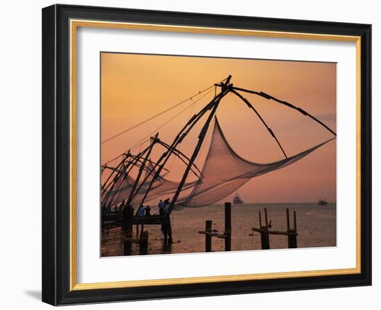 Chinese Fishing Nets, Cochin, Kerala, India, Asia-Tuul-Framed Photographic Print