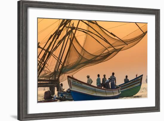 Chinese Fishing Nets, Cochin, Kerala, India-Peter Adams-Framed Photographic Print