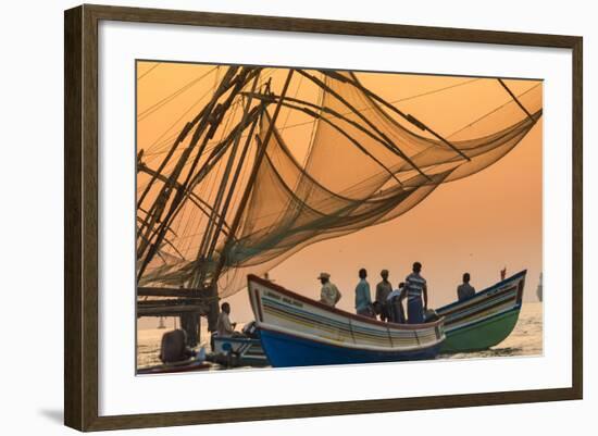 Chinese Fishing Nets, Cochin, Kerala, India-Peter Adams-Framed Photographic Print