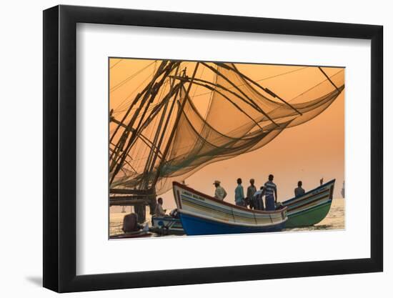 Chinese Fishing Nets, Cochin, Kerala, India-Peter Adams-Framed Photographic Print