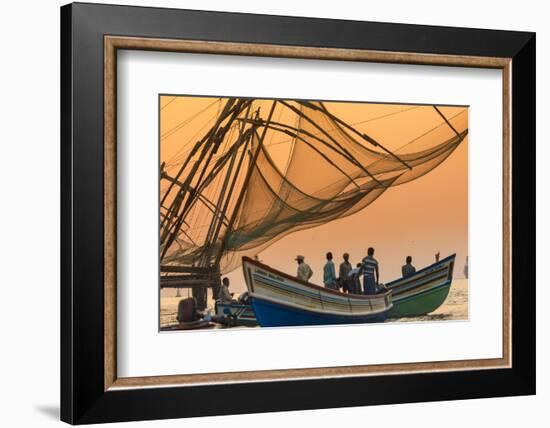 Chinese Fishing Nets, Cochin, Kerala, India-Peter Adams-Framed Photographic Print