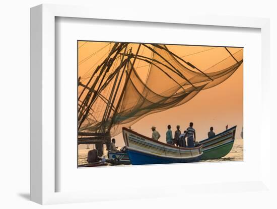 Chinese Fishing Nets, Cochin, Kerala, India-Peter Adams-Framed Photographic Print