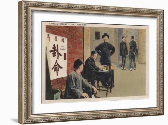 Chinese Fortune Tellers in Chinatown San Francisco, CA - San Francisco, CA-Lantern Press-Framed Art Print