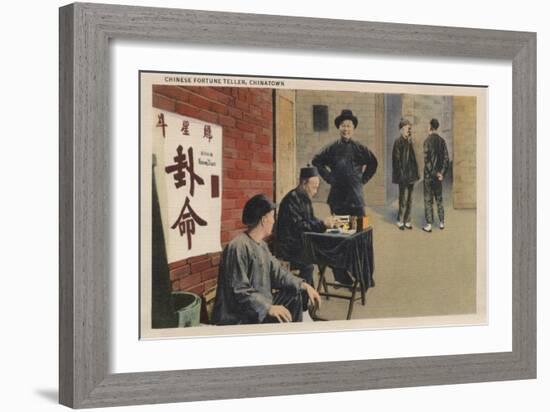 Chinese Fortune Tellers in Chinatown San Francisco, CA - San Francisco, CA-Lantern Press-Framed Art Print