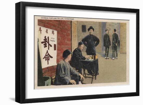 Chinese Fortune Tellers in Chinatown San Francisco, CA - San Francisco, CA-Lantern Press-Framed Art Print