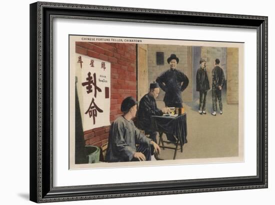 Chinese Fortune Tellers in Chinatown San Francisco, CA - San Francisco, CA-Lantern Press-Framed Art Print