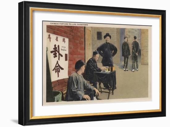 Chinese Fortune Tellers in Chinatown San Francisco, CA - San Francisco, CA-Lantern Press-Framed Art Print