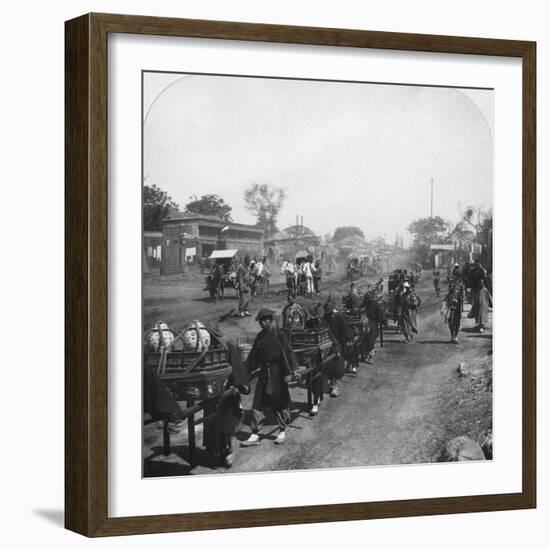 Chinese Funeral Procession, Bearing Food for the Departed Spirit, Peking (Beijin), China, 1901-HC White-Framed Photographic Print