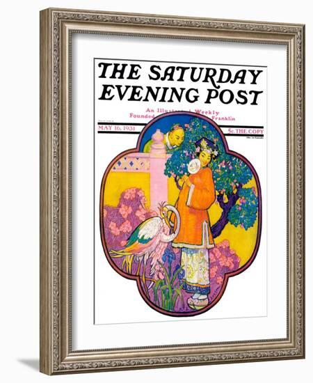 "Chinese Garden," Saturday Evening Post Cover, May 16, 1931-Henry Soulen-Framed Giclee Print