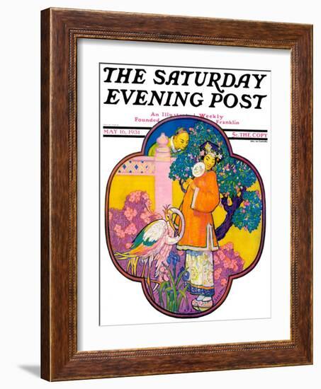 "Chinese Garden," Saturday Evening Post Cover, May 16, 1931-Henry Soulen-Framed Giclee Print