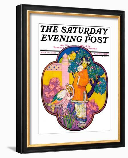 "Chinese Garden," Saturday Evening Post Cover, May 16, 1931-Henry Soulen-Framed Giclee Print