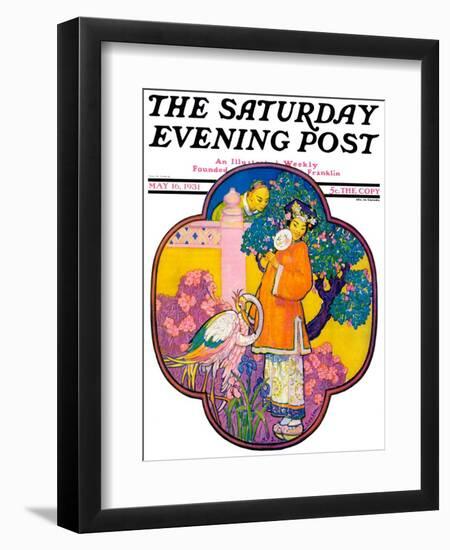 "Chinese Garden," Saturday Evening Post Cover, May 16, 1931-Henry Soulen-Framed Giclee Print