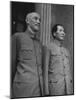 Chinese General Chiang Kai Shek Standing Side by Side W. Communist Ldr. Mao Tse Tung-null-Mounted Photographic Print