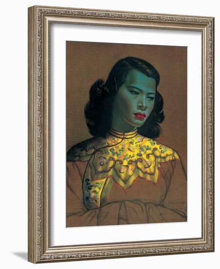 Chinese Girl-Vladimir Tretchikoff-Framed Premium Giclee Print