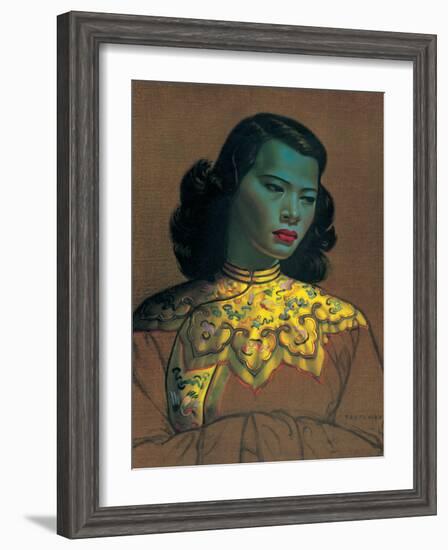 Chinese Girl-Vladimir Tretchikoff-Framed Premium Giclee Print