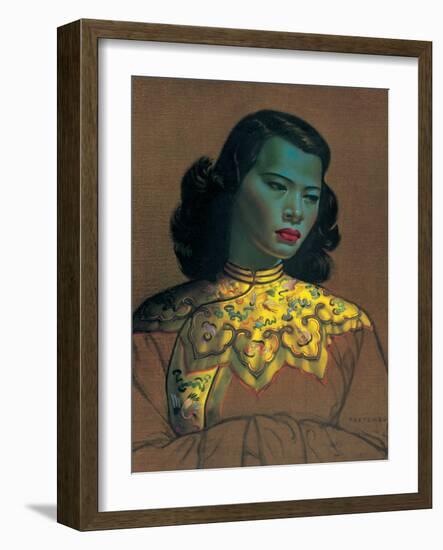 Chinese Girl-Vladimir Tretchikoff-Framed Premium Giclee Print